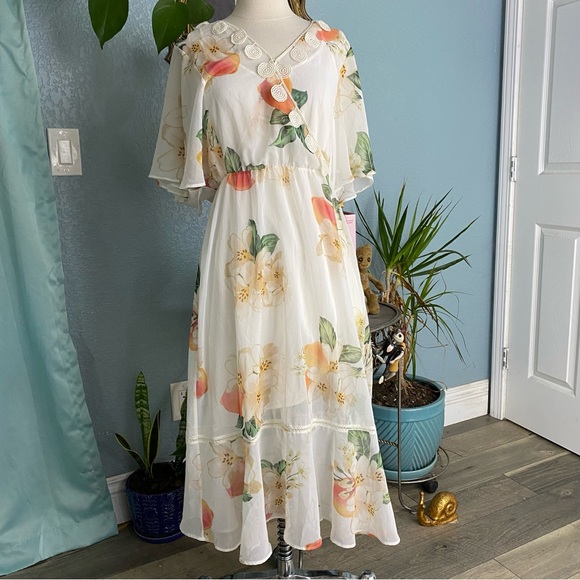 Farm Rio Eloisa Floral Dress Medium - Picture 1 of 9